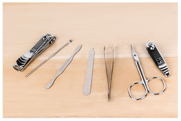 Nail clipper set manufacturer direct sales upgrade Smile 7-piece set New nail clipper set custom nail art set pic 8