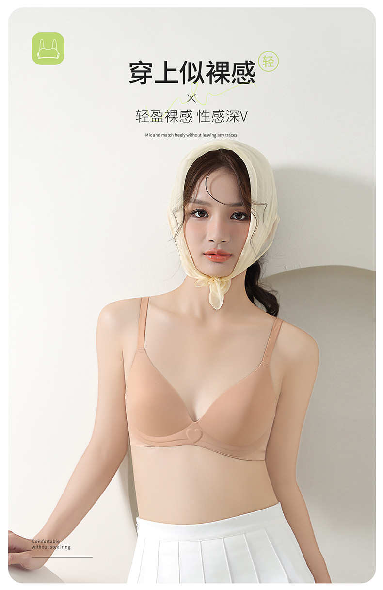 无痕内衣女小胸聚拢显大无钢圈防下垂少女风爆款尤物文胸罩不空杯详情11