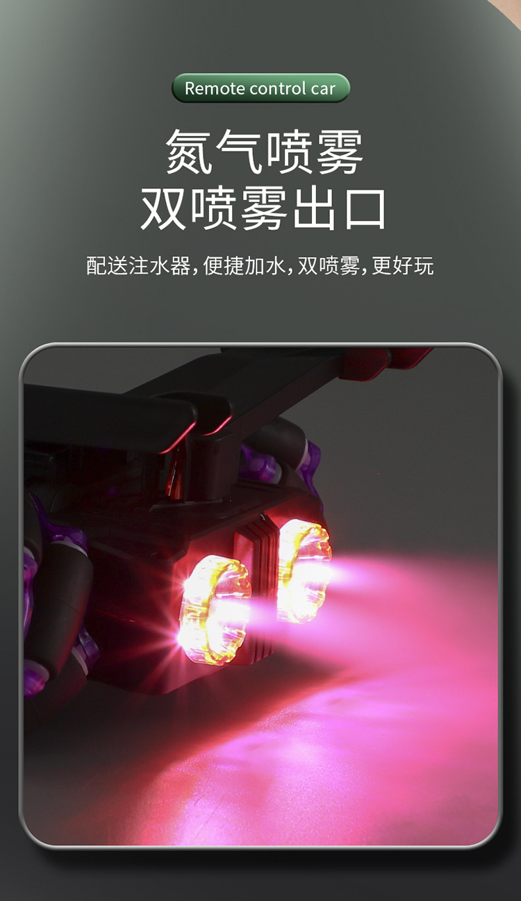2.4G遥控车F1喷雾音乐赛车儿童特技漂移灯光音乐四驱车玩具礼物详情15