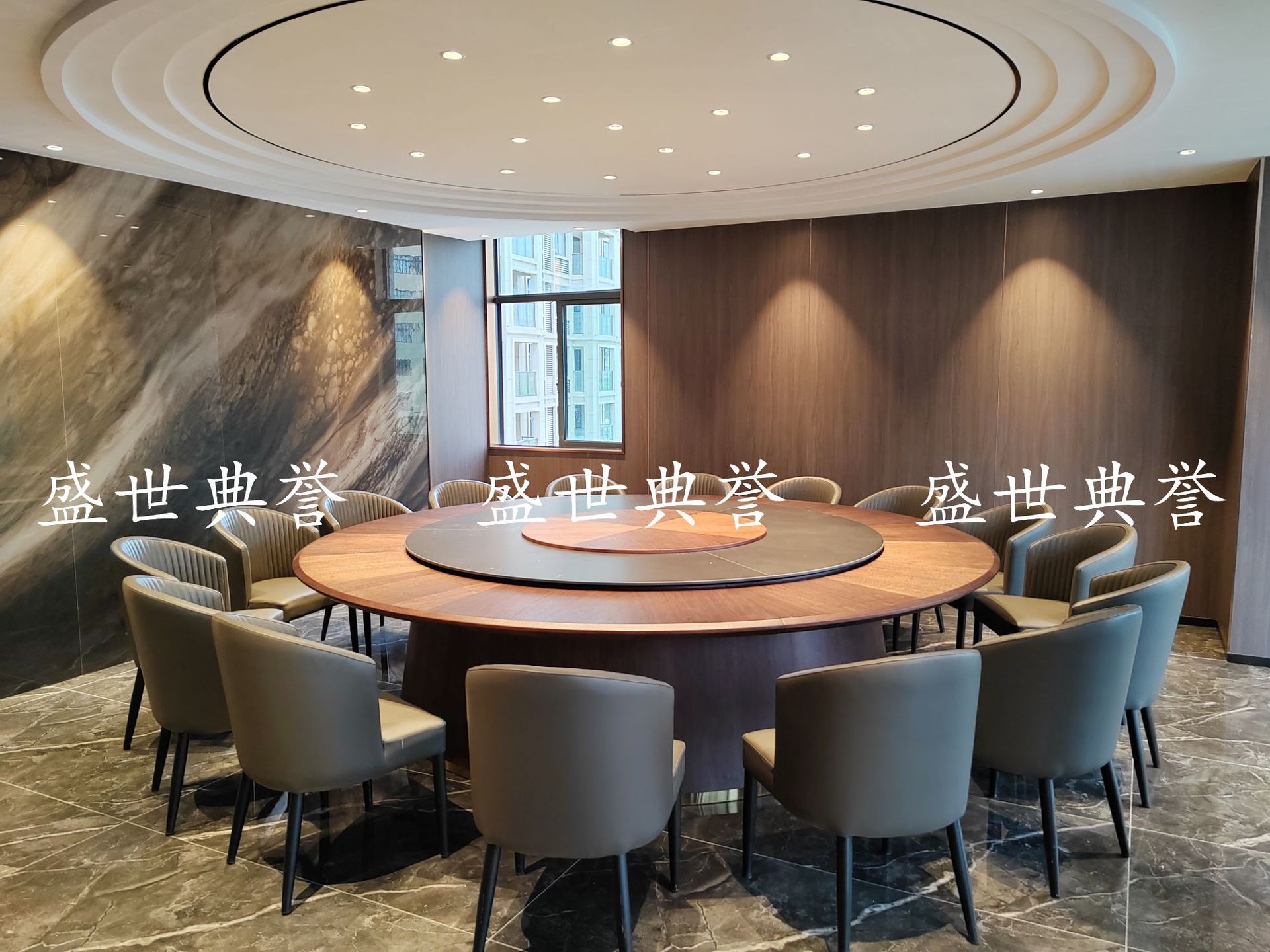 Foshan manufacturer wholesale light luxury dining tables and chairs, seafood Zizi electric tables and chairs, hotel private rooms, simple and modern soft-padded chairs pic 14