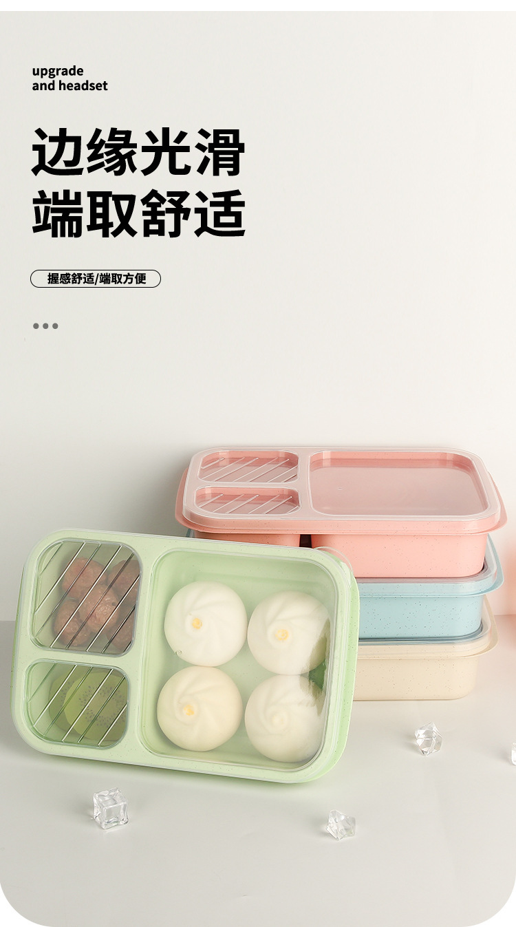 跨境小麦秸秆饭盒食品级稻壳便当盒小麦方形餐盒户外办公室保鲜盒详情8