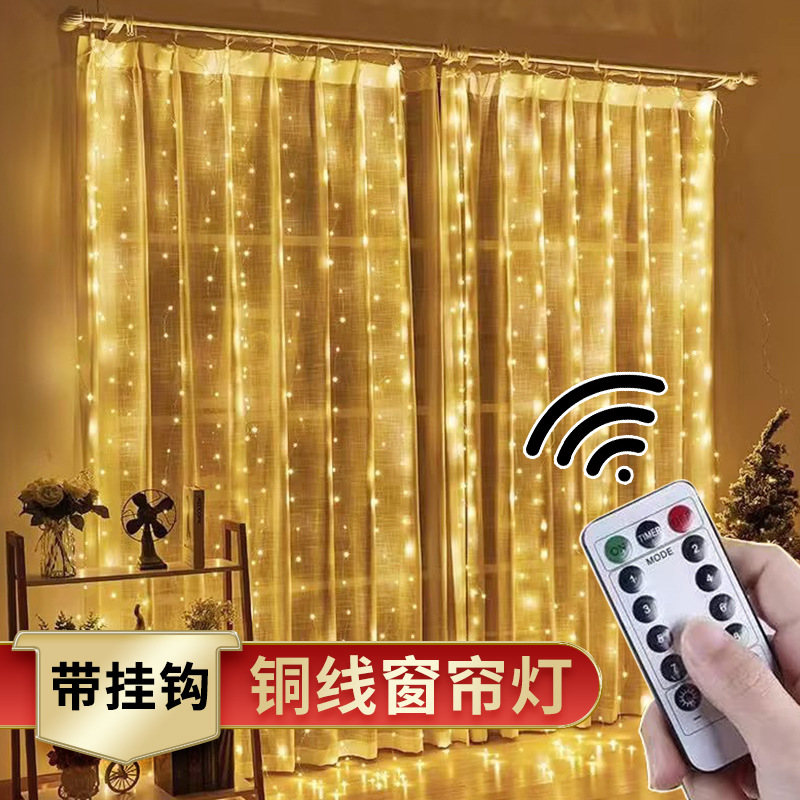 防水太阳能led灯串露营led铜线灯氛围灯圣诞节彩灯婚庆生日装饰灯详情2