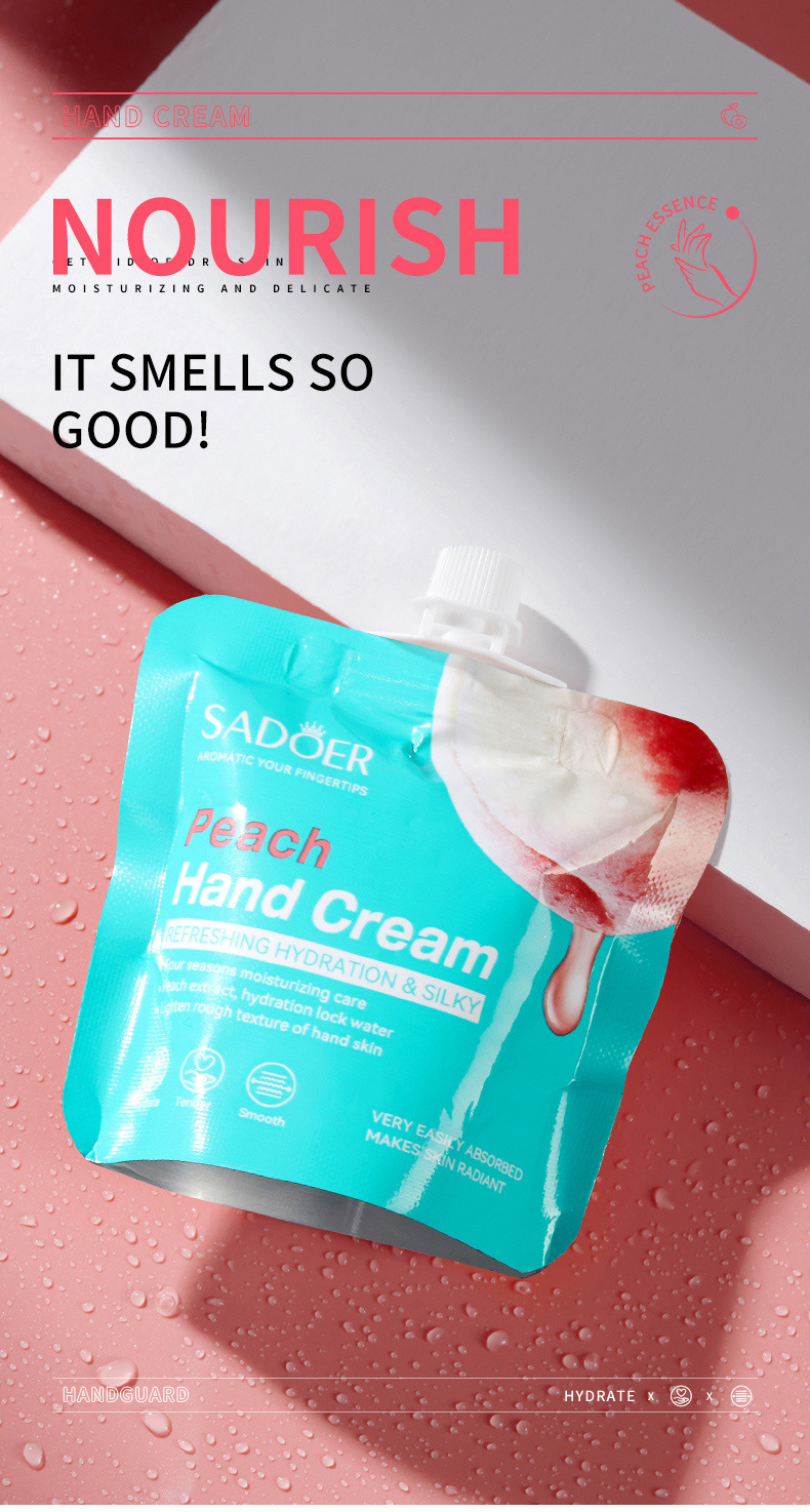 SADOER all-English plant-based bagged hand cream, avocado aloe vera Moisturizing, nourishing and refreshing, cross-border export wholesale pic 1