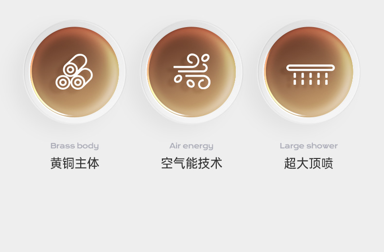 Constant-temperature shower head set, gun gray, household wall-mounted bathroom, rain shower bathroom, pressurized full shower faucet, copper pic 37