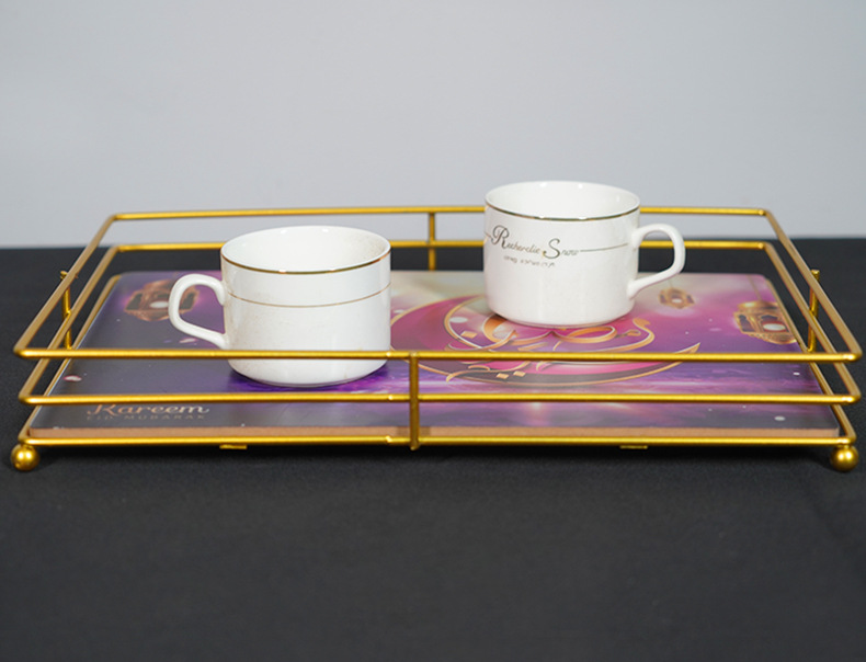 Middle Eastern characteristic Arab-style painted trays, iron art trays for Ramadan festivals, Eid craftsmanship plating pic 25