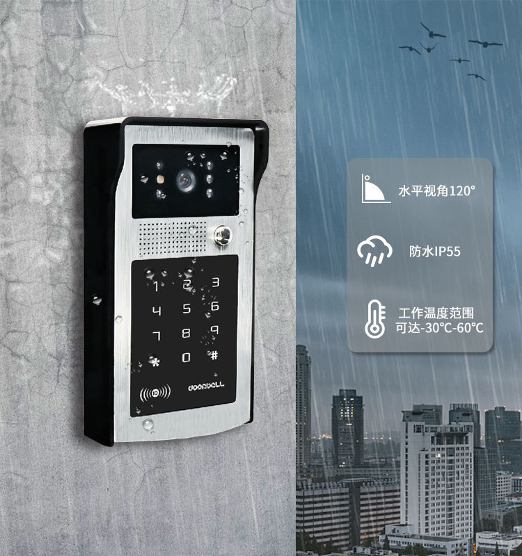 1080P WiFi doorbell, mobile detection, remote unlocking via mobile phone, digital high-definition intelligent video doorbell pic 4