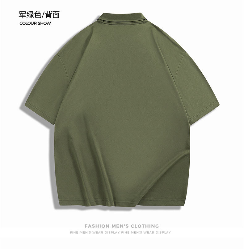 条纹拼接短袖衬衫男士夏季T韩版潮流高级感休闲POLO衫百搭翻领T恤详情9