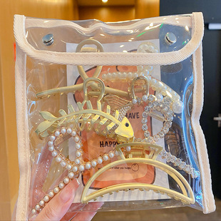 Large-sized hair clips for women, Korean style headwear, bangs clips, side hair clips, back of the head, duckbill clips, new plastic hair clips pic 1