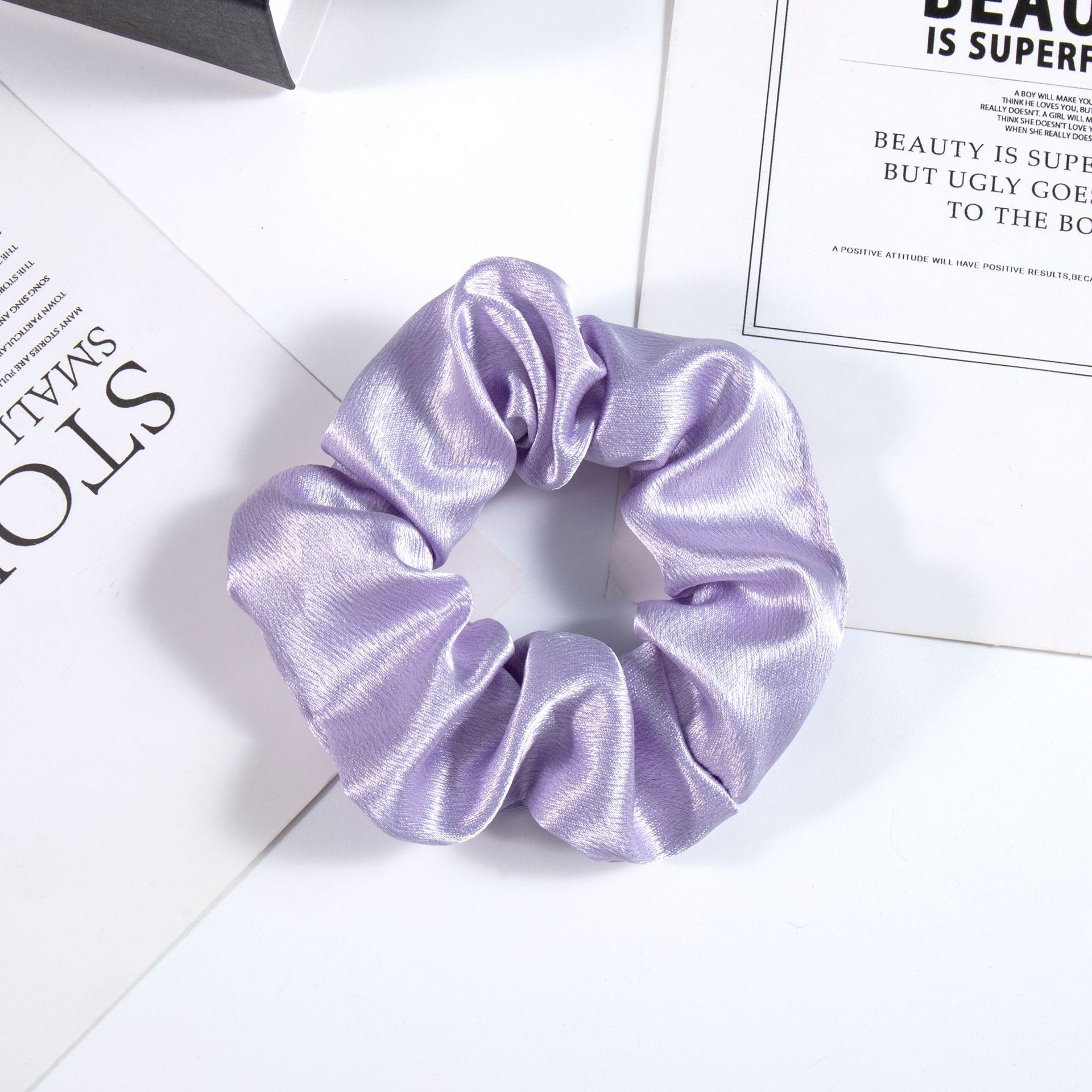 National trend series, retro solid color high-quality large intestine hair band, large intestine ring headwear, large rubber band pic 19