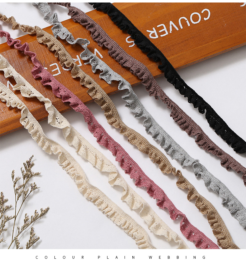 Factory direct supply of elastic lace sofa, curtain lace, diy materials, cotton thread lace, clothing accessories wholesale pic 2