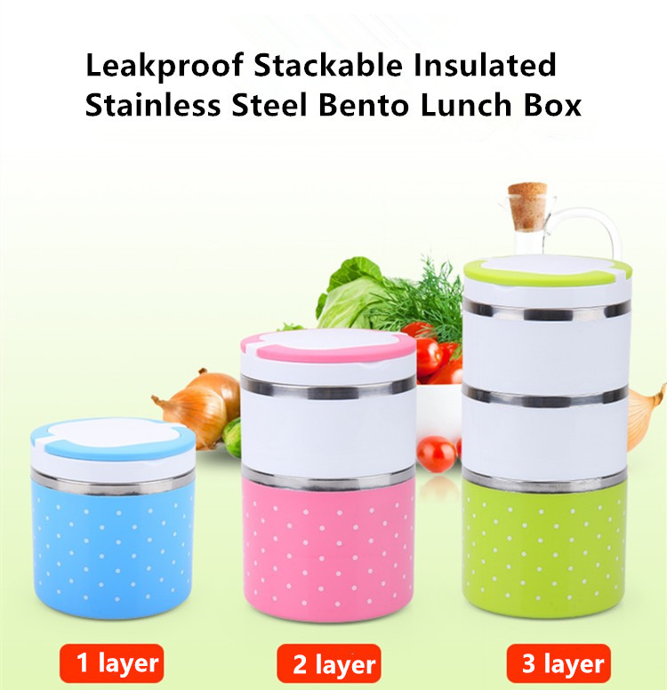 Stainless steel insulated lunch box, student sealed preservation box, lunch bucket, bento box, gift carrying lunch box, double-layer lunch box pic 16