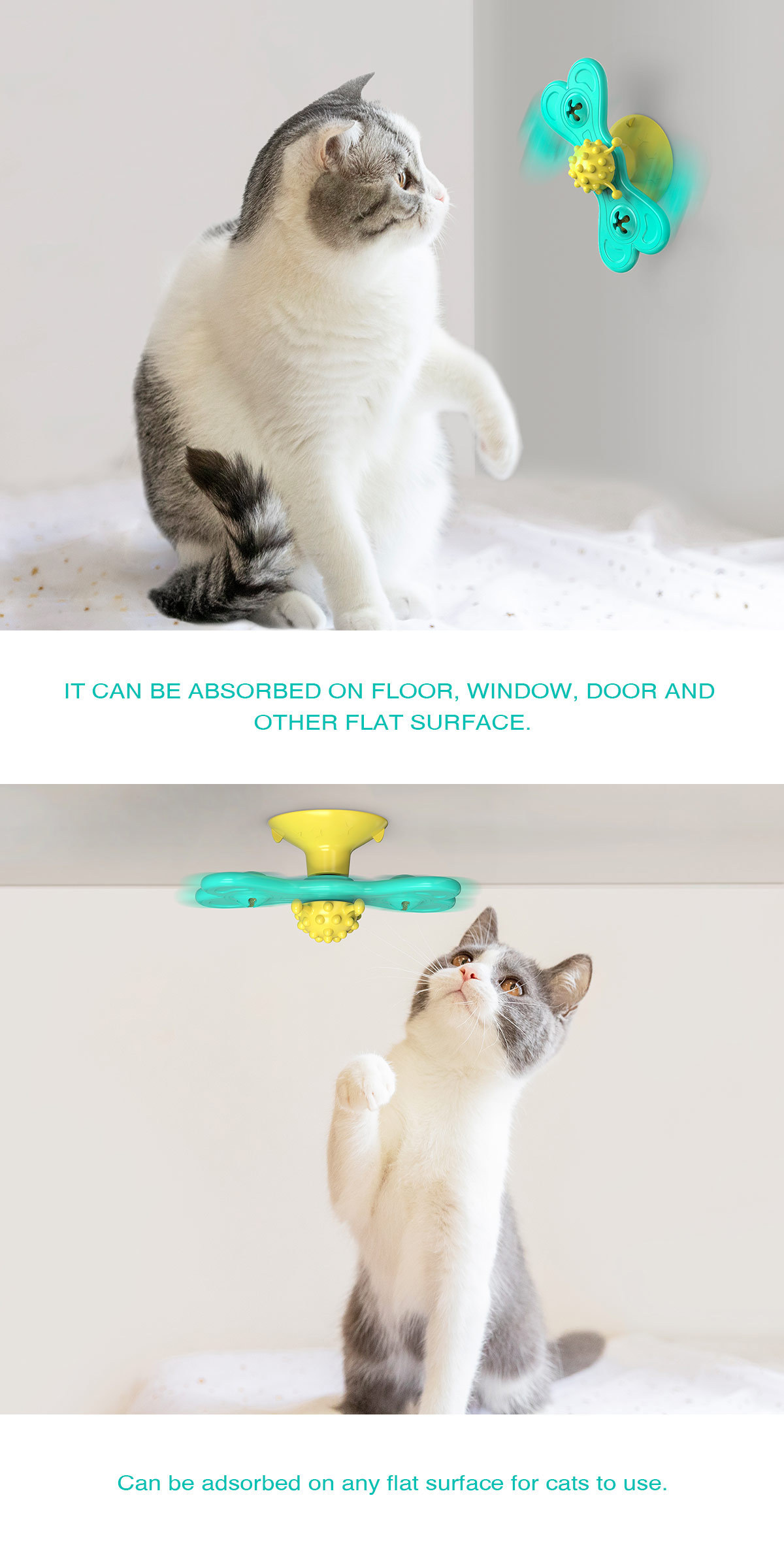 Pet supplies: Cross-border cat-fighting cat toys, mint windmill wheel, cat toys pic 11
