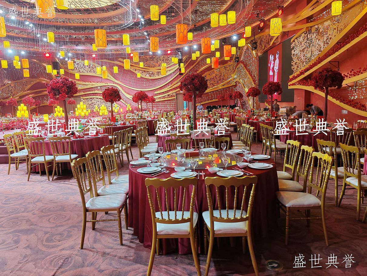 Yiwu foreign Trade wedding dining tables and chairs, theme wedding bamboo joint chairs, banquet center, castle chairs, hotel wedding banquet chairs pic 4