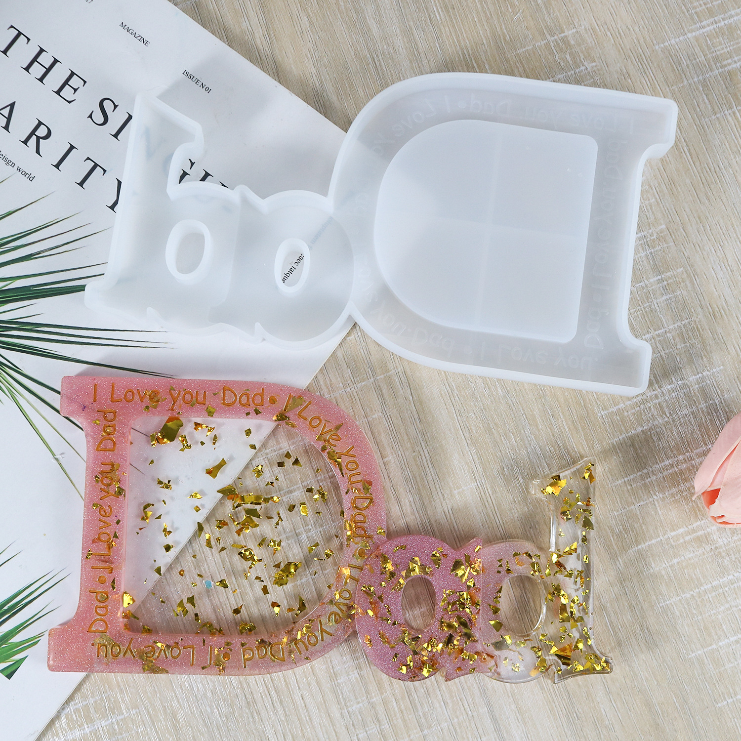 diy滴胶模具家庭成员family立体相框硅胶模具跨境专供详情10