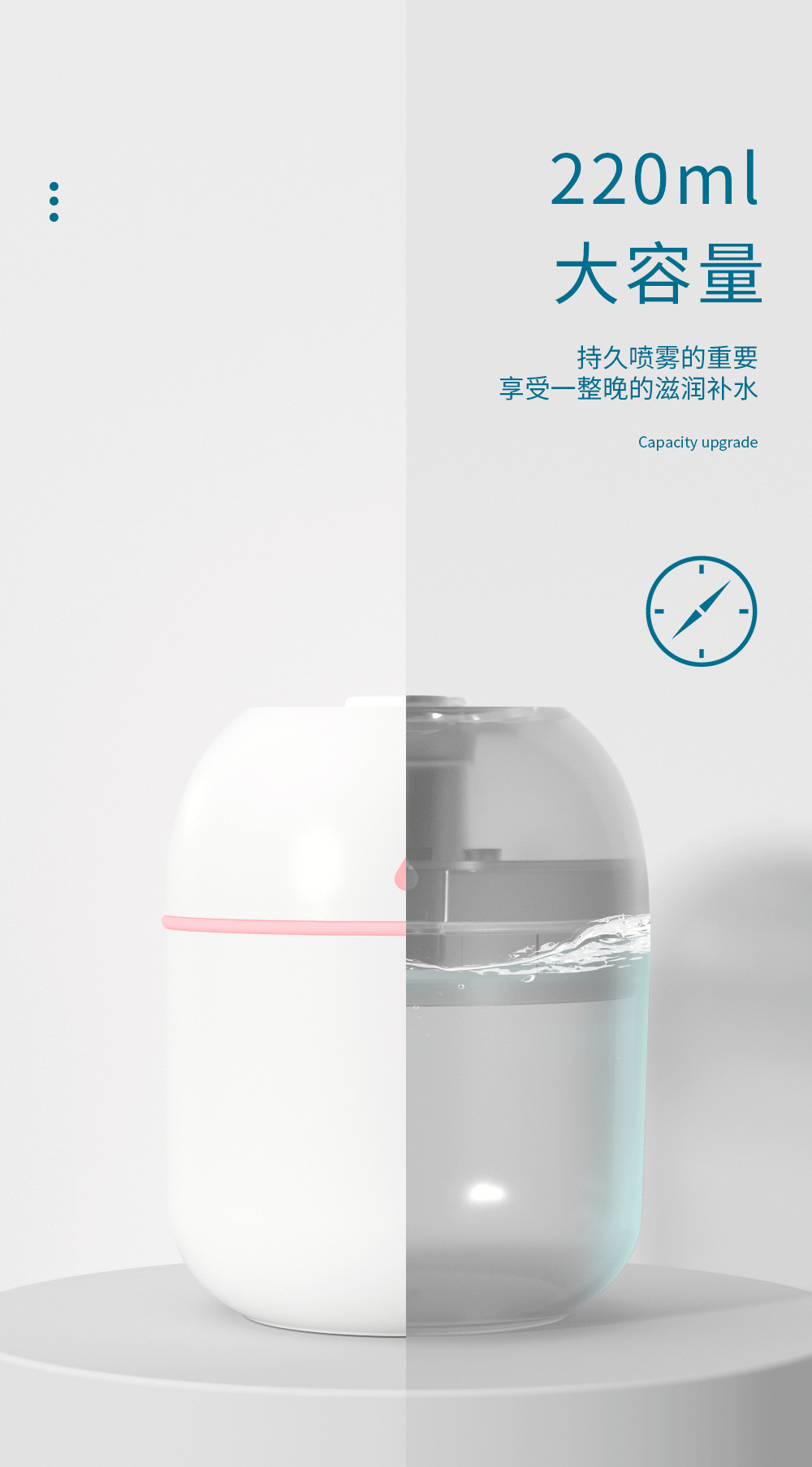 New colorful water drop humidifier USB spray night light silent home mini aromatherapy air humidifier gift pic 47