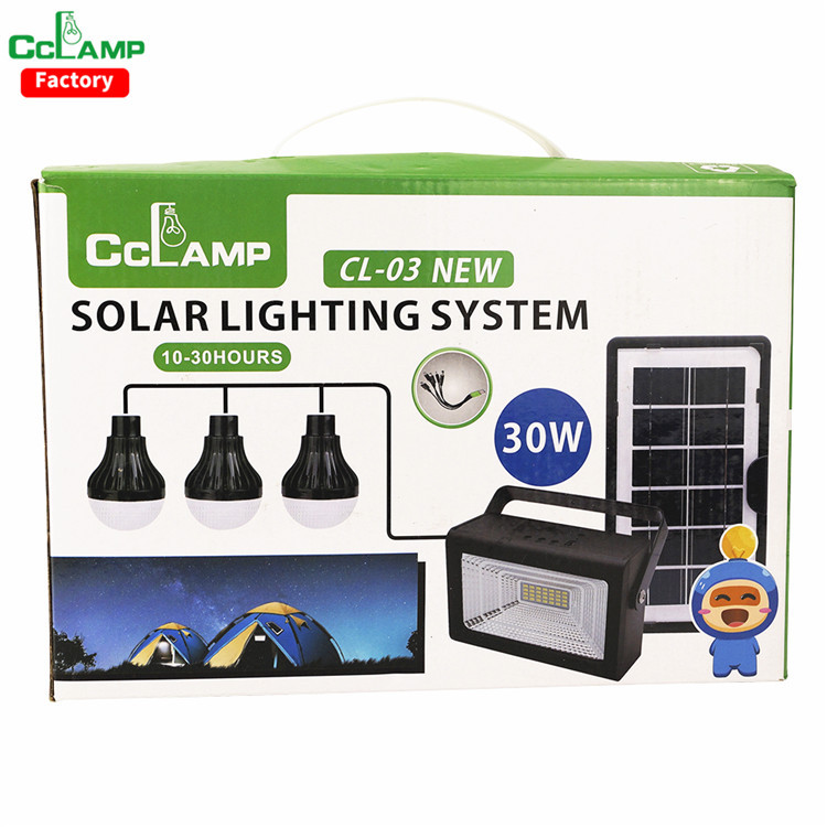 solar lighting system for mobile phone emergency charging camping pic 1