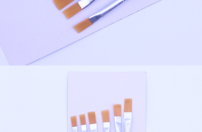 厂家直销 塑料杆577-6A扁头尼龙毛油画笔 水粉水彩油画笔详情12