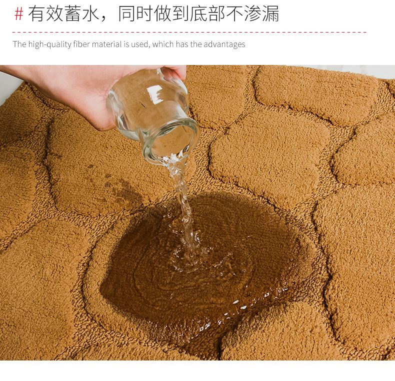 大达欧式卧室床边地毯简约纯色浴室厨房卫生间厚绒吸水脚垫详情23