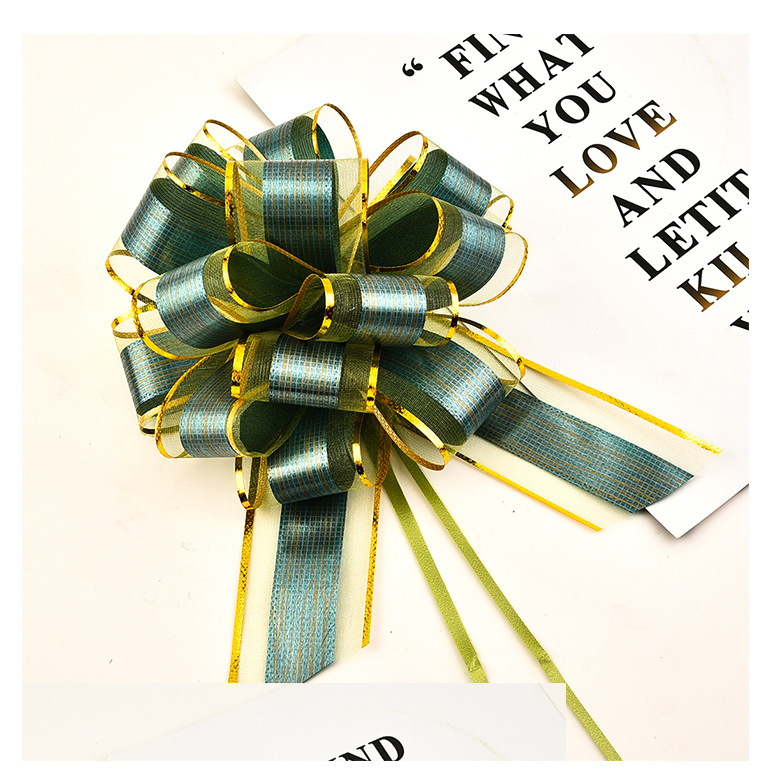 50MM雪纱印花球花 婚庆装饰手拉花厂家直销现货详情7