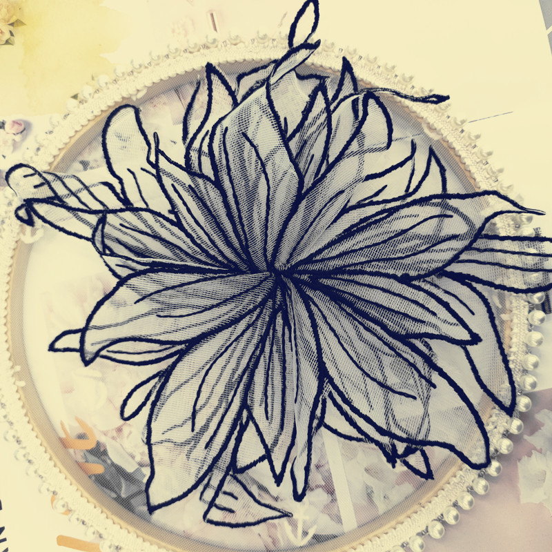 Factory direct sales of milk silk black and white mesh fabric, lace, water-soluble mesh, flower clothing, accessories and accessories, best-selling new products pic 6