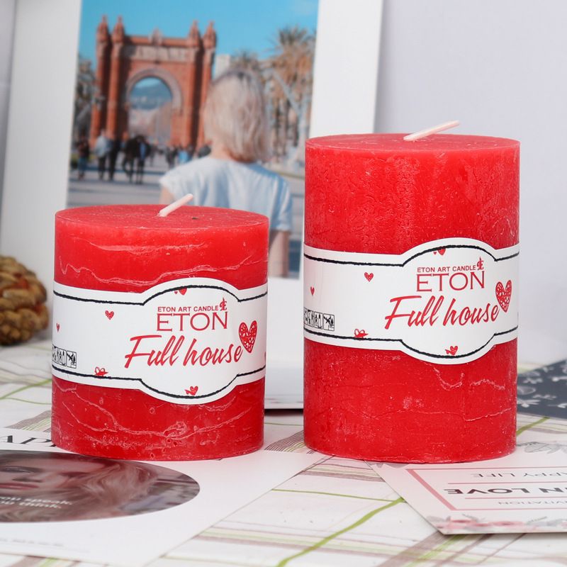 European classic aromatherapy column wax, birthday candlelight dinner, candlestick, Western restaurant, hotel decoration, church smokeless column wax pic 2