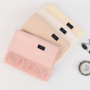 2022 New style of checkered scarf, Japanese and Korean fashion autumn and winter faux cashmere scarf for women, thick and warm scarf pic 2