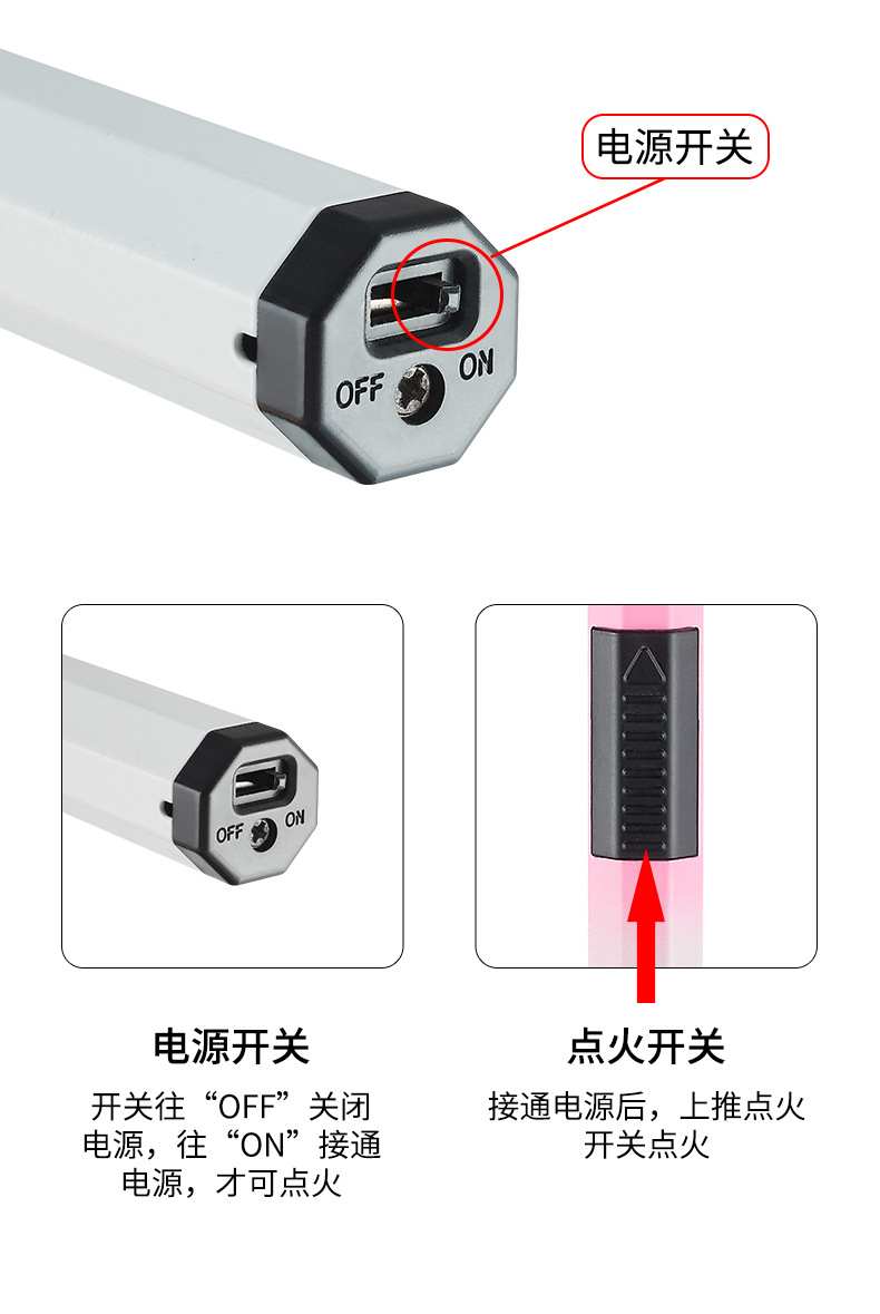 Household kitchen igniter, matchstick, pulse electronic igniter, creative charging lighter, extended and enlarged version pic 10