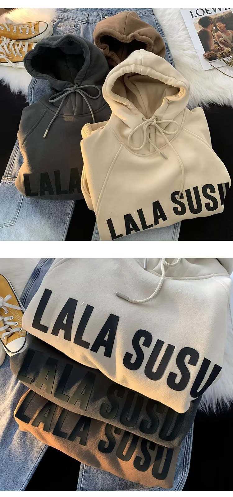 2022美式重磅卫衣男生冬季复古加绒加厚连帽外套秋冬ins潮牌上衣详情7