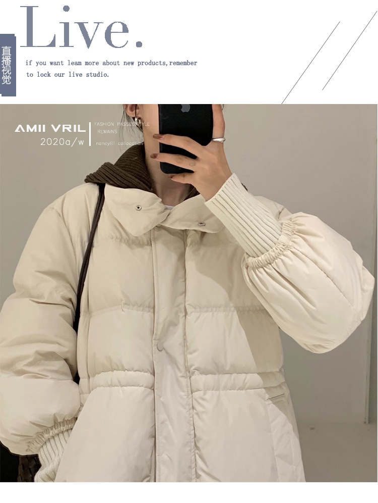 Down jacket for women, mid-length, knee-length style, 2022 Dongdaemun, South Korea, patchwork knitted hooded couple white duck down jacket trend pic 22