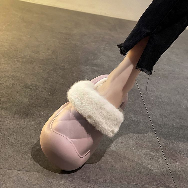 软底包头棉拖鞋女外穿2023年秋季新款踩屎感厚底可爱保暖拖鞋批发详情11