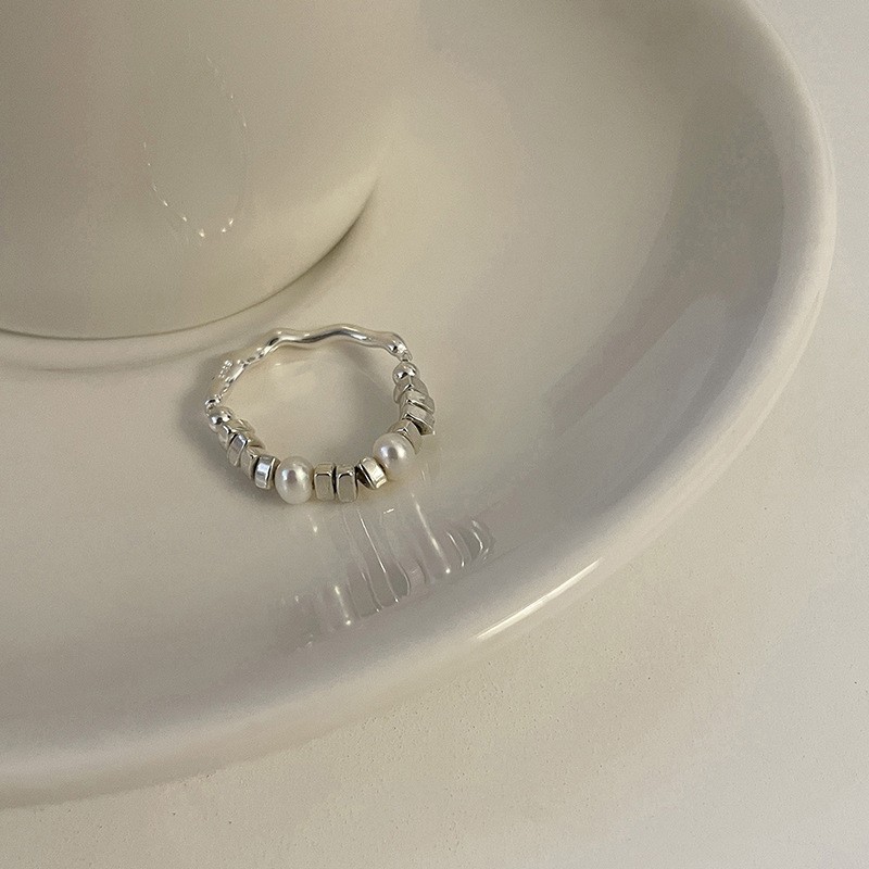 韩国东大门新款小众设计感百搭戒指女麻花极简风组合锆石开口手饰详情16