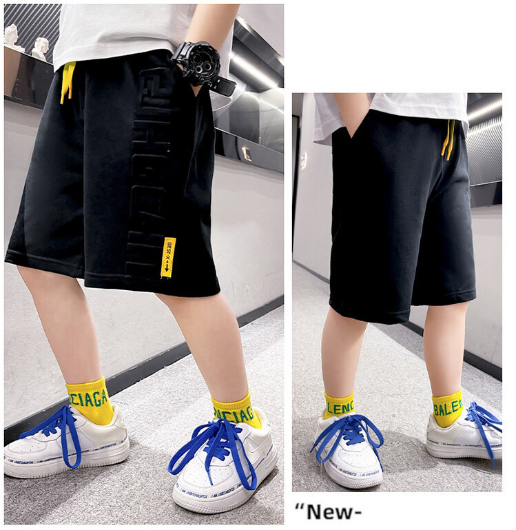 The 2022 new summer loose and stylish cotton capri shorts for boys are a trend of casual summer pants for middle-aged children pic 10