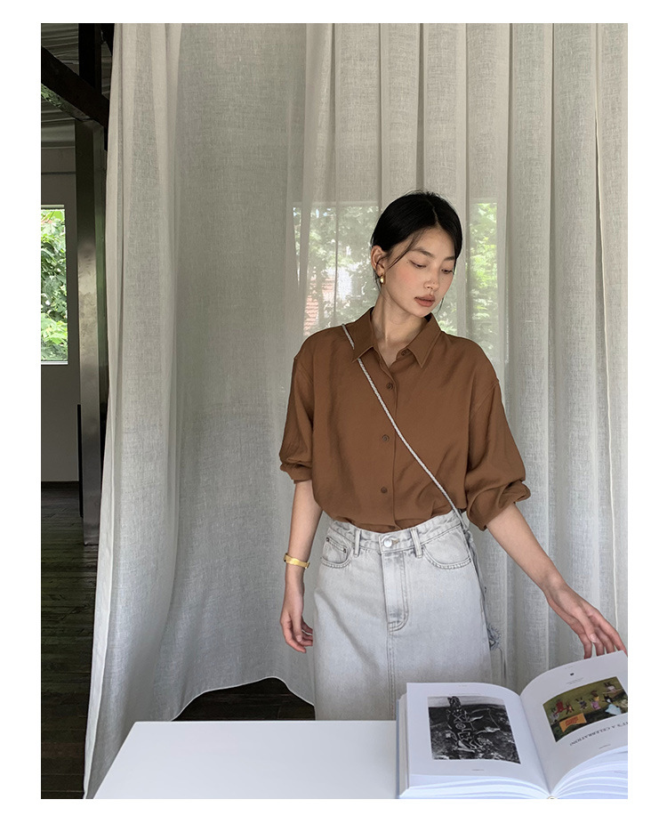 CLEAN simple and high-quality inner layer shirt for women 2024 Thirteen Factories Winter New skin-friendly and Comfortable Shirt 52288 pic 23