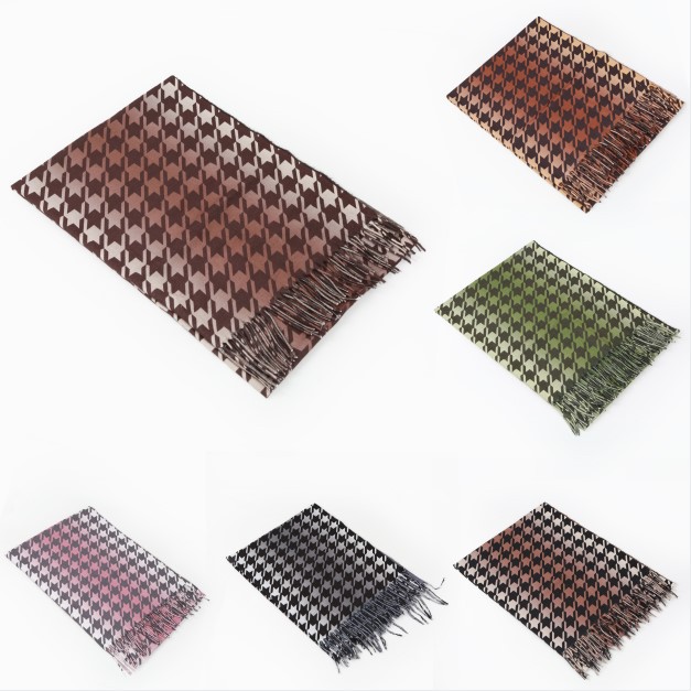 scarflife Thousand bird Check scarf for women wholesale, versatile winter faux cashmere scarf new thickened long style, digital printing factory direct sales, customized wholesale pic 7