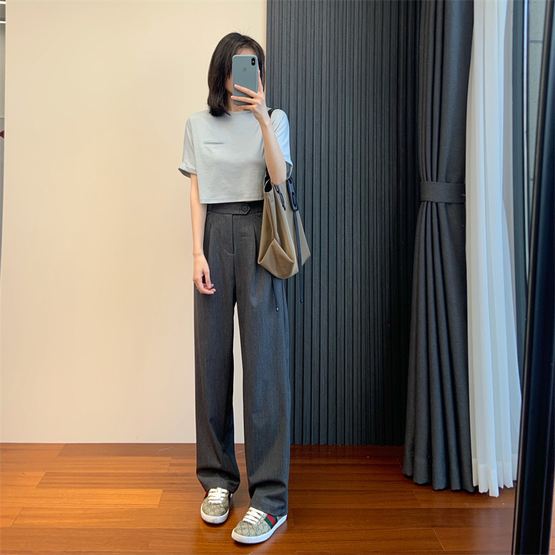 The self-retained w beauty Hidden meat creates a super model leg shape with a high waistline design, versatile and slimming suit pants and casual pants pic 16