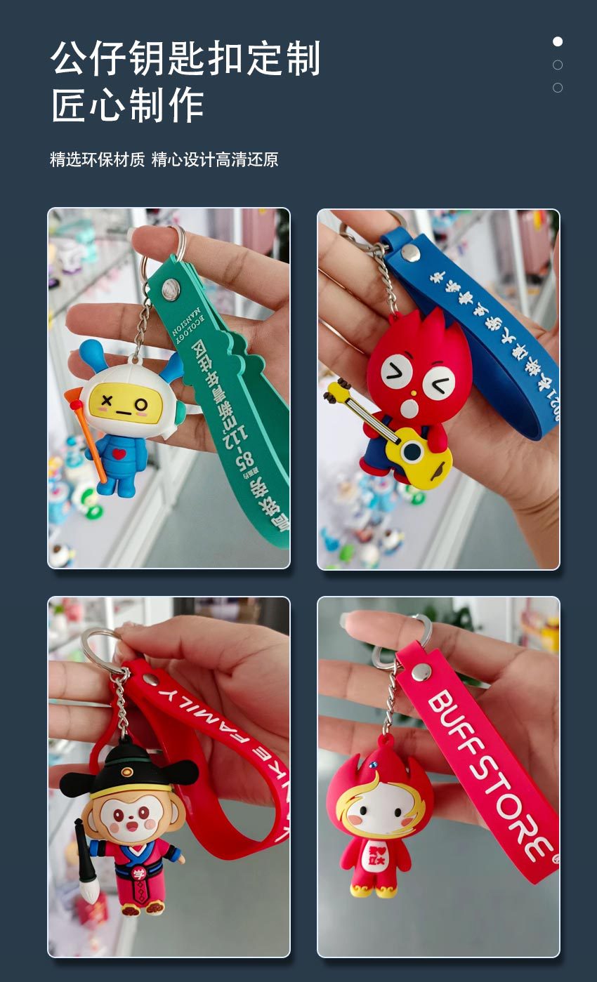 三丽鸥库洛米钥匙扣卡通3D公仔书包挂件小礼品pvc软胶钥匙扣挂件详情4