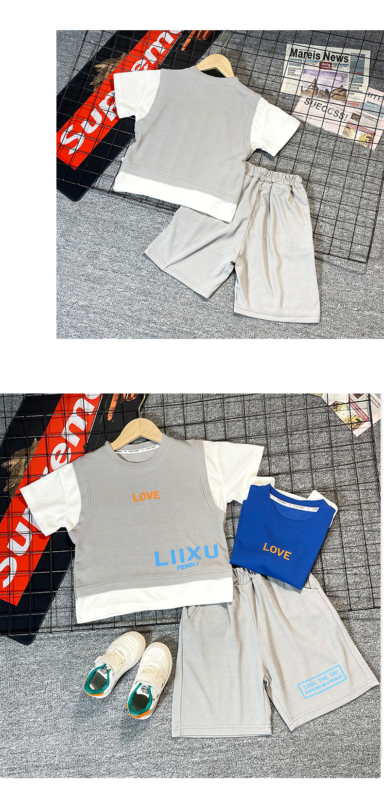 童装棉男童夏季套装夏装篮球服演出服夏天男宝宝衣服短袖儿童服装详情18