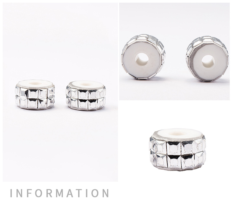 diy jewelry, handcrafted accessories and auxiliary materials for square mirror, hollow large hole, elliptical cylindrical, starry sky sphere pic 12