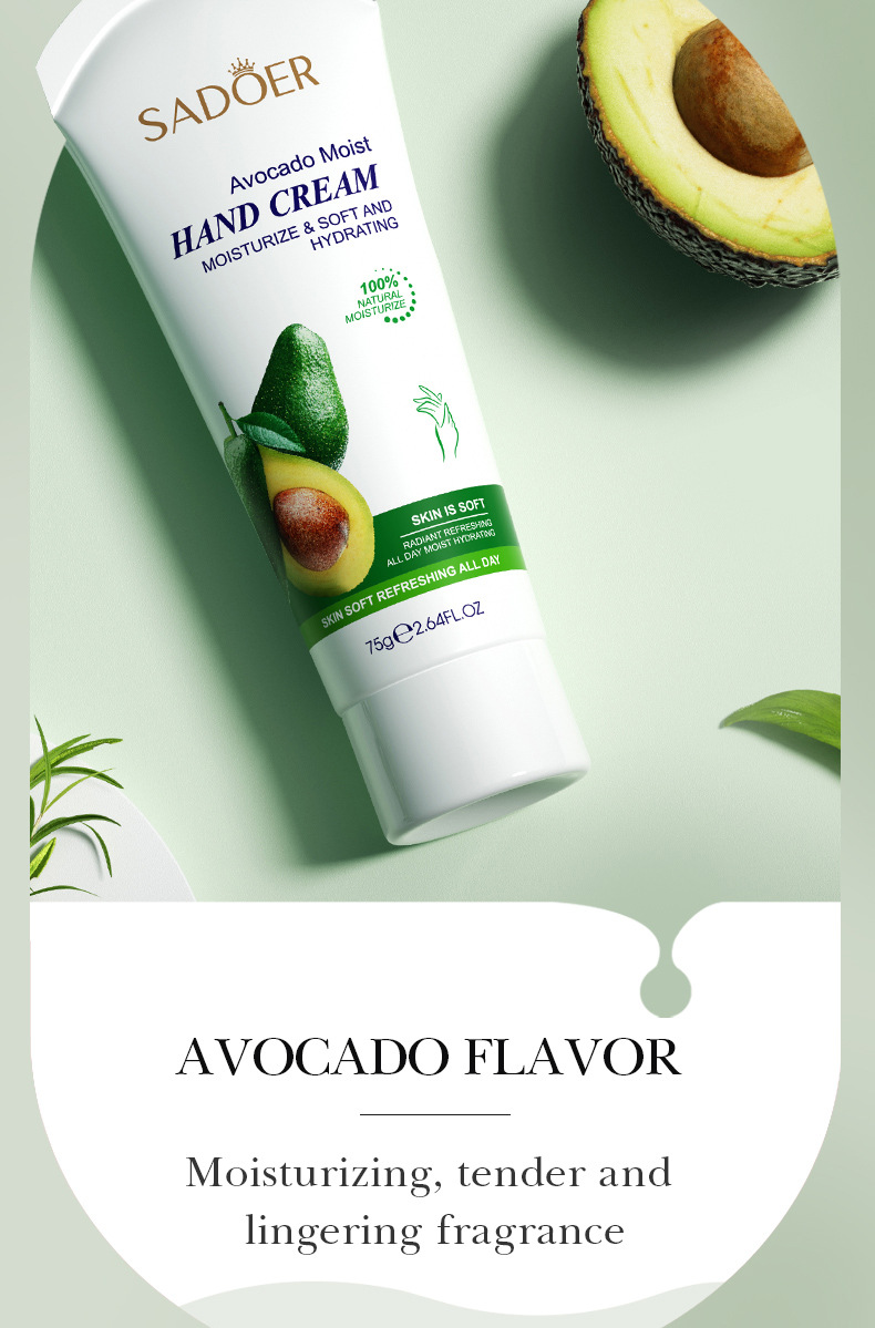 All-english fruit Hand Cream 75g SADOER Avocado Moisturizing Coconut Moisturizing Cross-border Foreign Trade pic 9