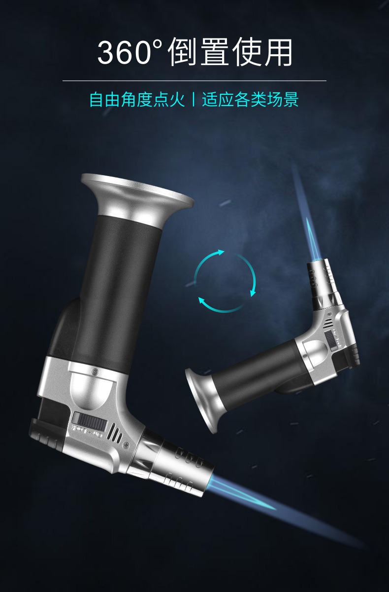 Simple lighters, windproof wholesale, mini direct injection high-temperature welding gun, moxibustion, personalized inflatable metal spray gun, flamester pic 6