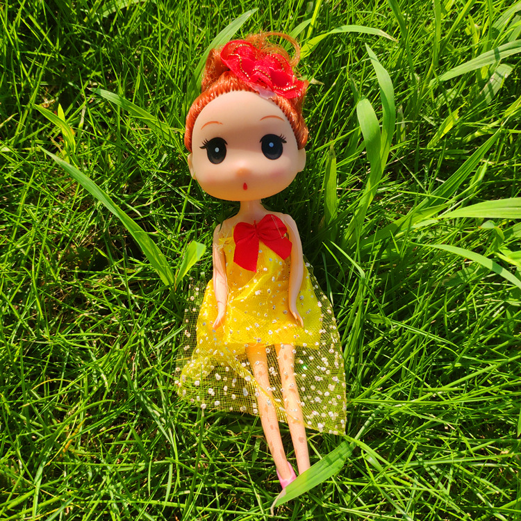 新款韩版DIY芭比娃娃16cm迷糊娃娃公仔挂件女孩玩具1元钥匙扣详情7