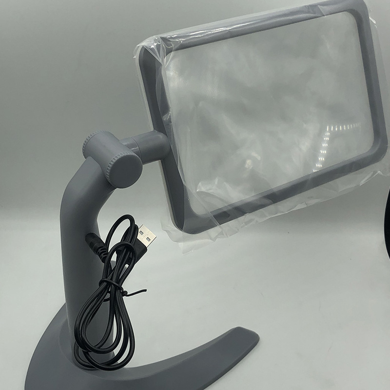 New desktop handheld 48-light three-level adjustable white warm light USB plug-in reading magnifying glass for the elderly to read newspapers pic 6