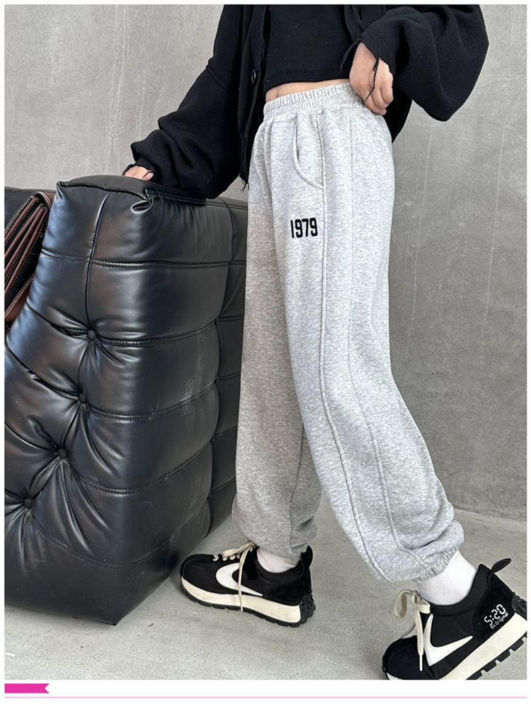 冬季女童加绒裤子外穿秋冬2023新款儿童加厚卫裤大童冬季奥利绒运详情7