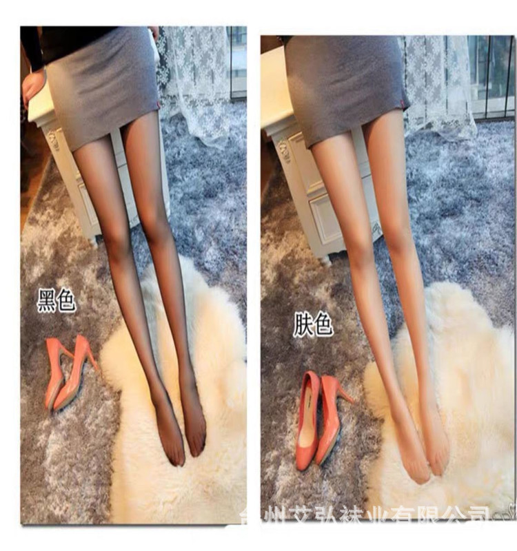 Factory direct supply of pearlescent silk stockings for women, ultra-thin, shiny black silk, sexy and shiny, anti-hook pantyhose, large size silk stockings pic 30