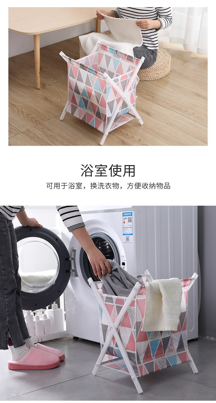 Y109-6611 Oxford cloth folding dust-proof, dirty clothes and underwear storage basket, direct supply from Southeast Asian manufacturer pic 8