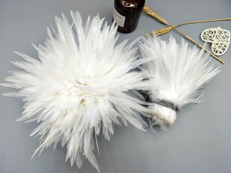 We offer a large supply of 5-6 inch white chicken feather accessories for decorating dreamcatchers, cap flowers, corsages, and DIY colorful feathers pic 16