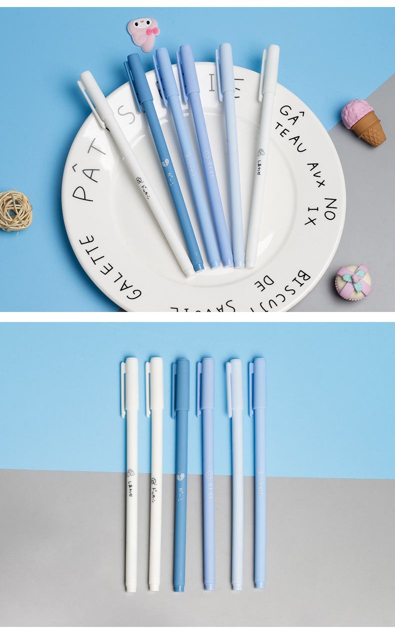 Wholesale of 0.5mm black water-based pens for students who are obsessed with simple and creative writing on Instagram pic 10