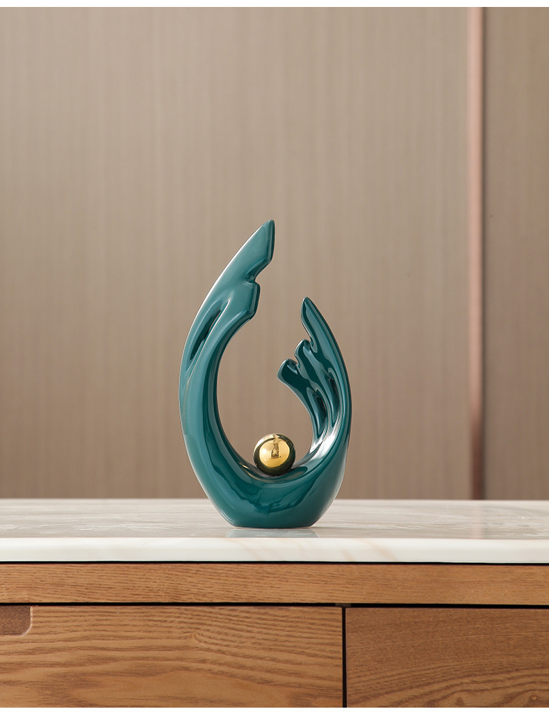 Modern, simple and fashionable design ornaments, creative and light luxury living room TV cabinet, shoe cabinet, entrance hall and antique display stand decoration and arrangement pic 6