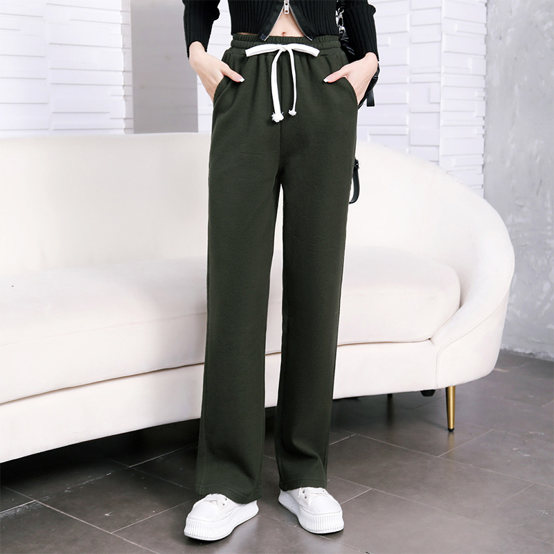 Early spring pure cotton fashionable casual set for women, loose, sporty and slimming straight-leg high-waisted wide-leg pants, zipper hooded jacket pic 66