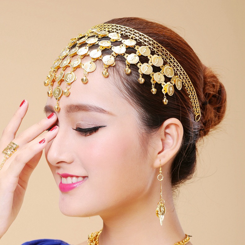 批发肚皮舞蹈服装发卡发夹印度舞蹈表演出配饰品头箍首饰头饰发箍详情10